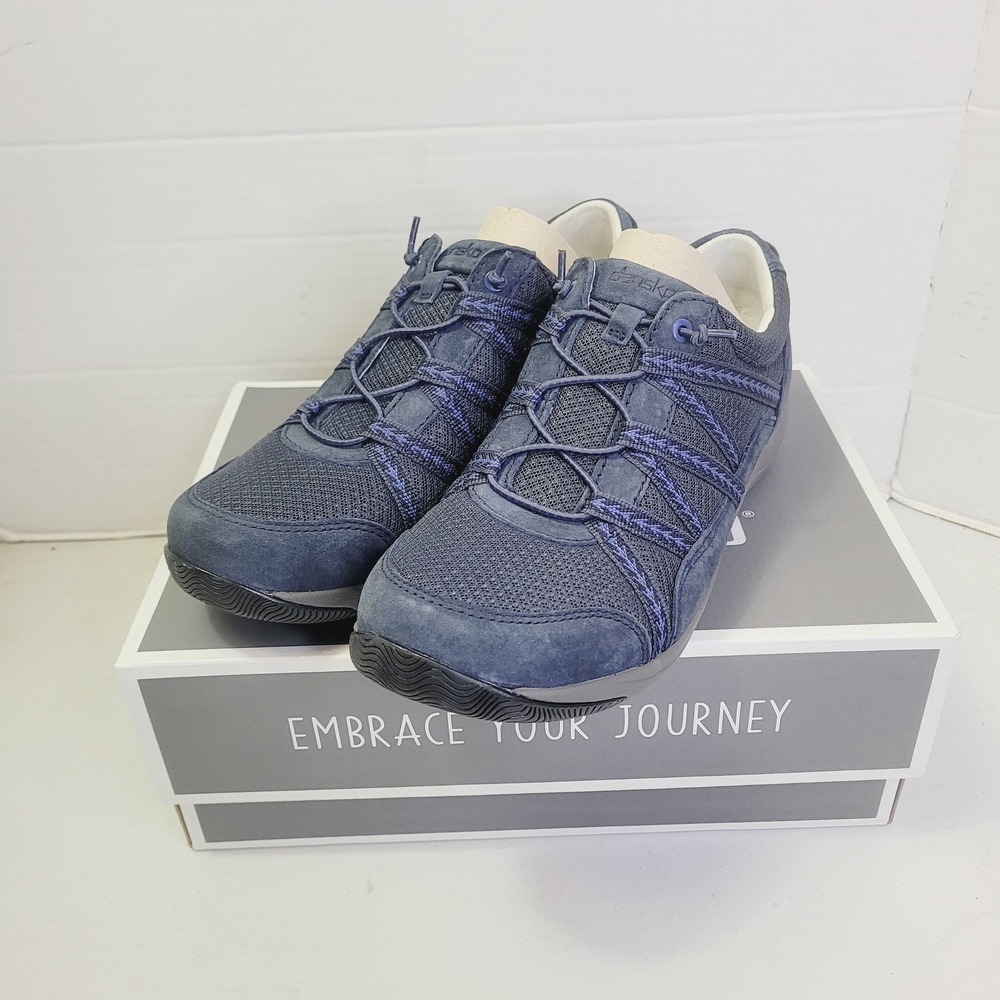 Dansko Women's Harlyn Sneaker Size 41 (US 10.5) Blue Suede Bungee Walking Shoes - Picture 12 of 15